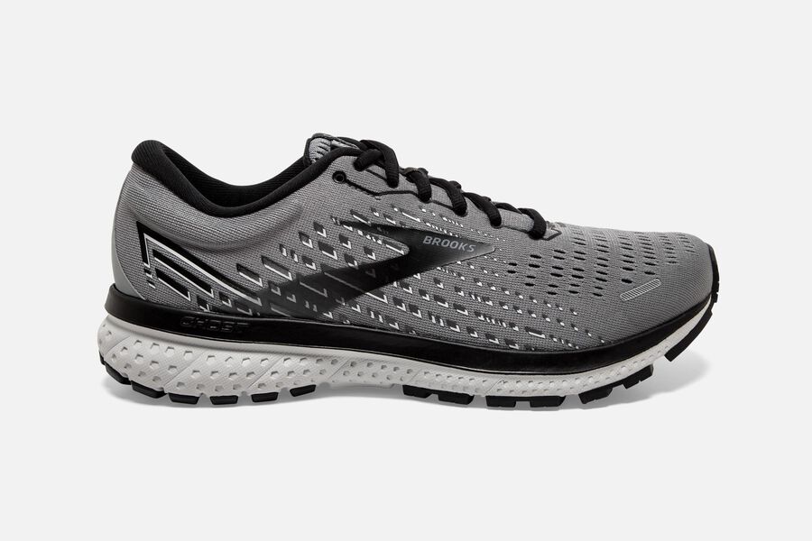 Brooks Men's Ghost 13 Road Running Shoes Grey/Black ZXSV-39162